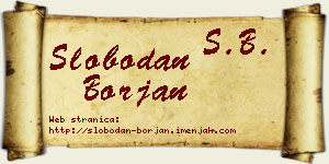 Slobodan Borjan vizit kartica